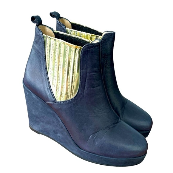 Mysuelly leather platform ankle boots size 5.5 - Picture 2 of 16